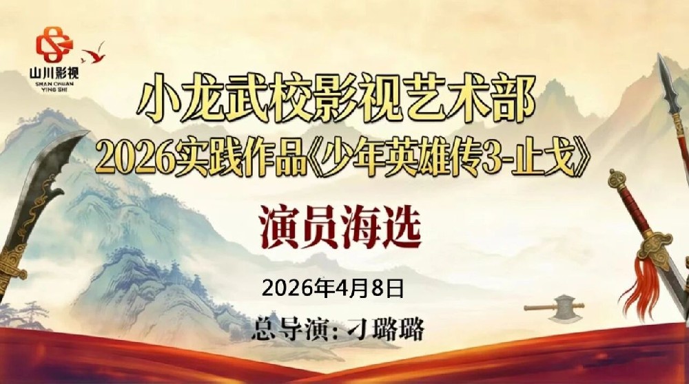 河南少林小龙武校影视艺术部举行实践作品《少林英雄传3-止戈》演员海选活动