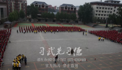 少林小龙武校组织师生进行消防演练